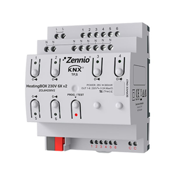 Zennio ZCL6H230V2 KNX heating actuator | 6-fold, 6 inputs