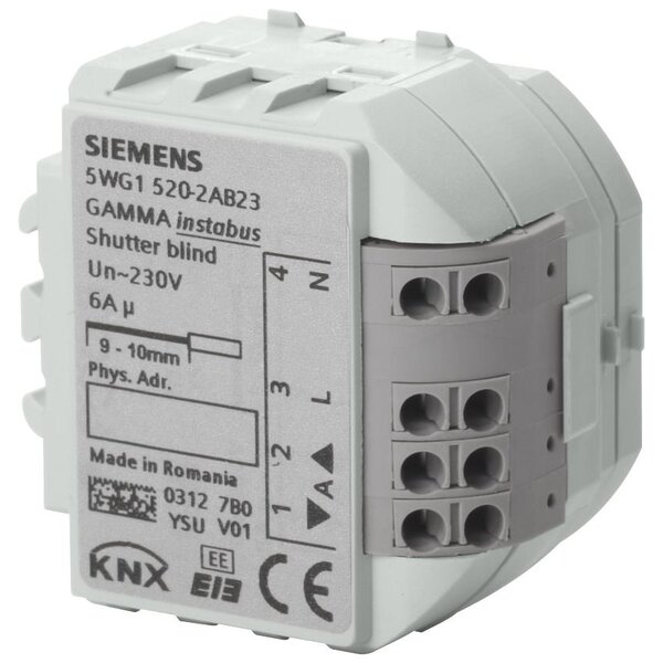 Siemens 1 fach Jalousieaktor RS, 1 x AC 230 V, 6 A - RS 520/23