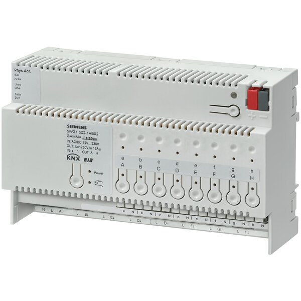 Siemens 8 fach Combi aktor 8 x AC 230 V, 16 A, 8 x Binäreingang - N 502/02