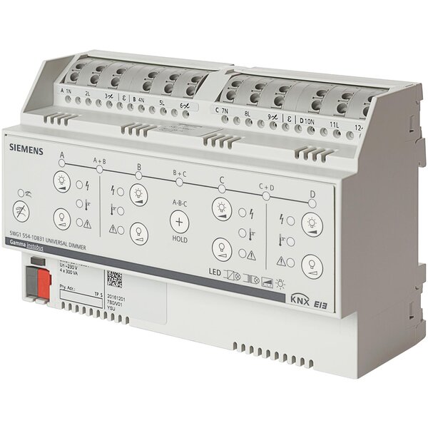 Siemens N 554D31 Universaldimmer AC 230 V, 4 x 300 VA / 1 x 1000 VA