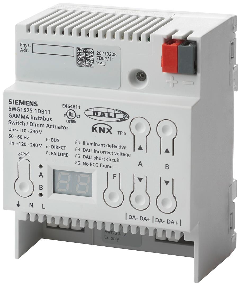 N 525D11 Switch/dim actuator, 2x DALI Broadcast - KNXwarehouse.com