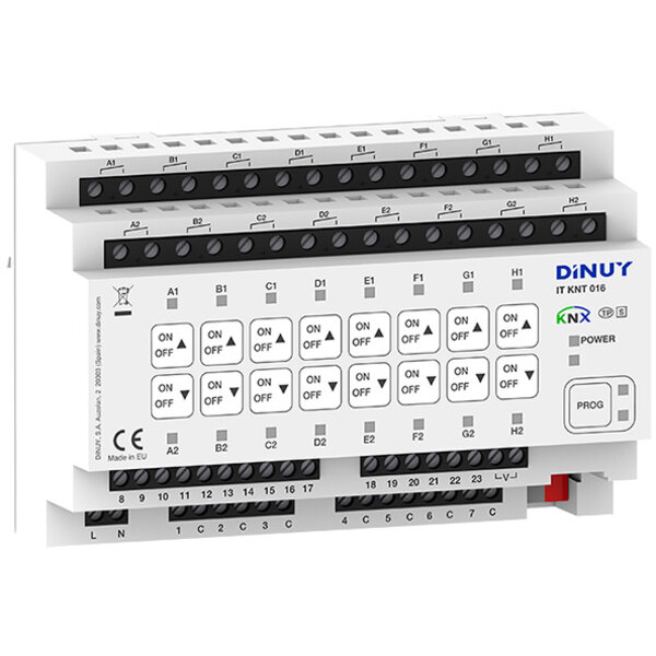 Dinuy DINUY IT KNT 016   16-channel switching/blind actuator with 23 inputs