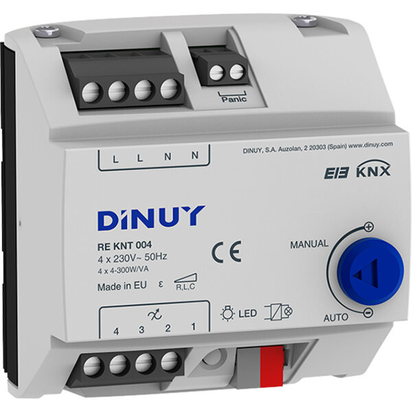 Dinuy DINUY RE KNT 0004 Actionneur de gradation universel 4 canaux RLC+LED