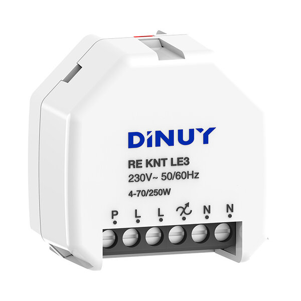 Dinuy DINUY RE.KNT.LE3      1-kanaals RLC+LED dimactor met 4 ingangen