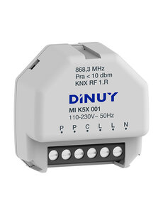 Dinuy Actionneur de commutation RF KNX DINUY MI.K5X.001, 1 canal