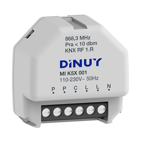 Dinuy Actionneur de commutation RF KNX DINUY MI.K5X.001, 1 canal