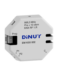 Dinuy DINUY EM.K5X.002 drukknop KNX-RF interface 2-kanaals ingang
