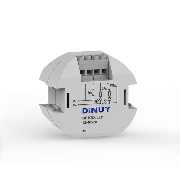 Dinuy DINUY RE.KNX.LE2 KNX-RF Easy Mode Variateur pour bandes LED monochromes