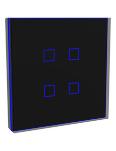 Dinuy DINUY PU.KNT.001 Laüka capacitieve zwarte sensor 4 knoppen, RGB-verlichting