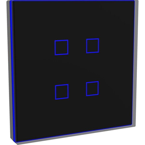 Dinuy DINUY PU.KNT.001 Laüka capacitieve zwarte sensor  4 knoppen, RGB-verlichting