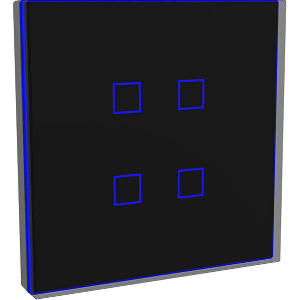 Dinuy DINUY PU.KNT.001 Laüka kapazitiver schwarzer Schalter. 4 Tasten RGB beleuchtet