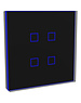 Dinuy DINUY PU.KNT.001 Laüka kapazitiver schwarzer Schalter. 4 Tasten RGB beleuchtet