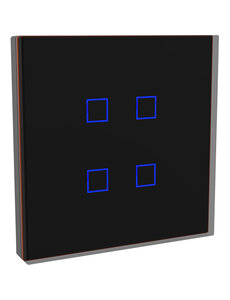 Dinuy DINUY PU.KNT.002 Laüka capacitieve zwarte sensor. 4 knoppen & koperen frame