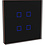 Dinuy DINUY PU.KNT.002 Laüka interruttore capacitivo nero. 4 pulsanti & cornice in rame