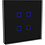 Dinuy DINUY PU.KNT.003 Laüka capacitive black switch. 4 buttons & chrome frame