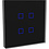 Dinuy DINUY PU.KNT.003 Laüka interrupteur capacitif noir. 4 boutons & cadre en chrome
