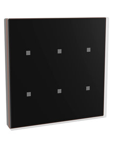 Dinuy DINUY PU KNT 106 LaükaDot capacitieve zwarte schakelaar 6 knoppen & koperen frame