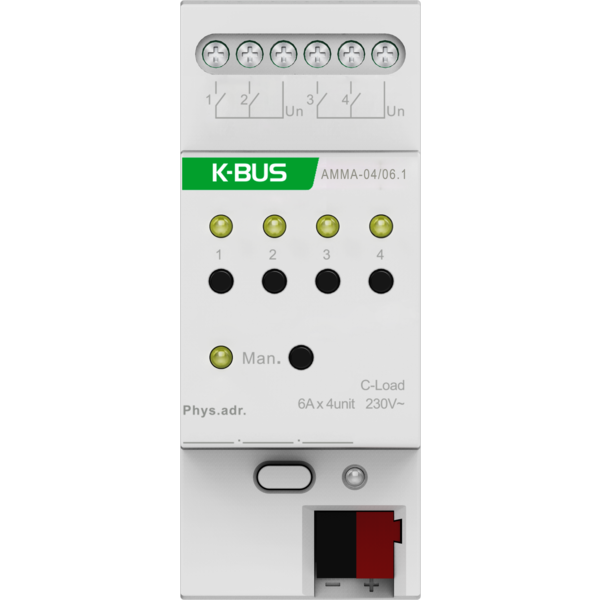 GVS Videostar KNX Multi-function Aktor 4 voudig  6A (Secure)