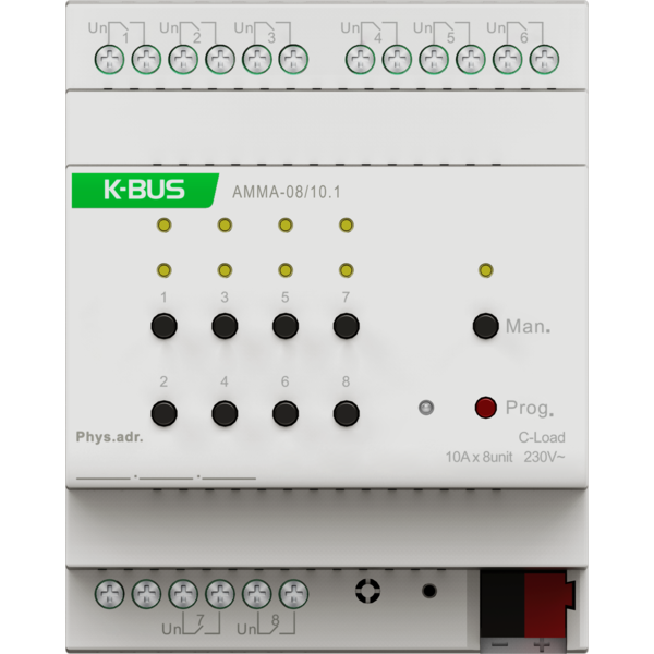 GVS Videostar KNX Multi-function Aktor 8 voudig  6/10A (Secure)