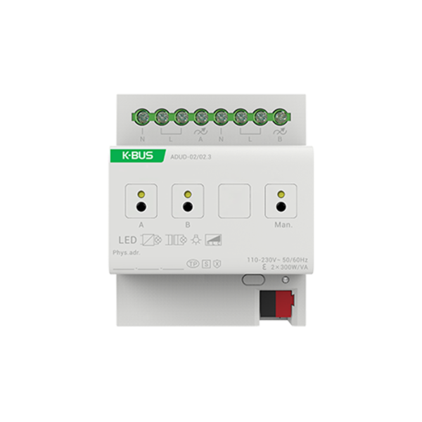 GVS Videostar KNX Universal Dimmer Actuator | 2-channel, KNX Secure (2-300-500W)