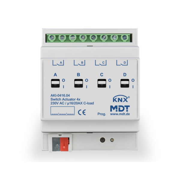 MDT Atuador de comutação de 4 canais AKI Industrial 16/20A, carga C 200µF