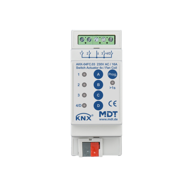 MDT 4-way Switch Actuator AKK compact 16A 230V with fan coil function