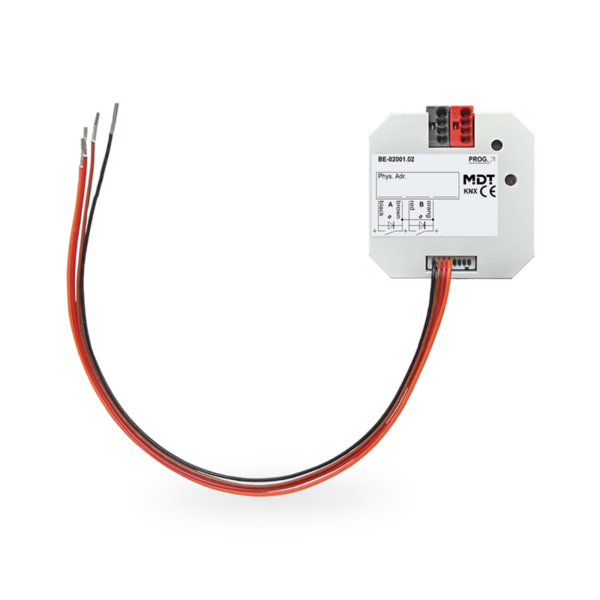 MDT 2-way Push Button Interface Flush-mounted, potential-free contacts, LED output