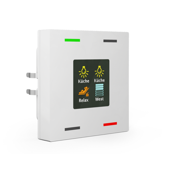MDT Botón Inteligente 55 con pantalla a color, botón de 4 vías y sensor de temperatura/humedad
