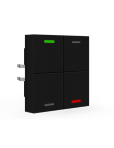 MDT Push-button Lite 55, 4 fold black matte