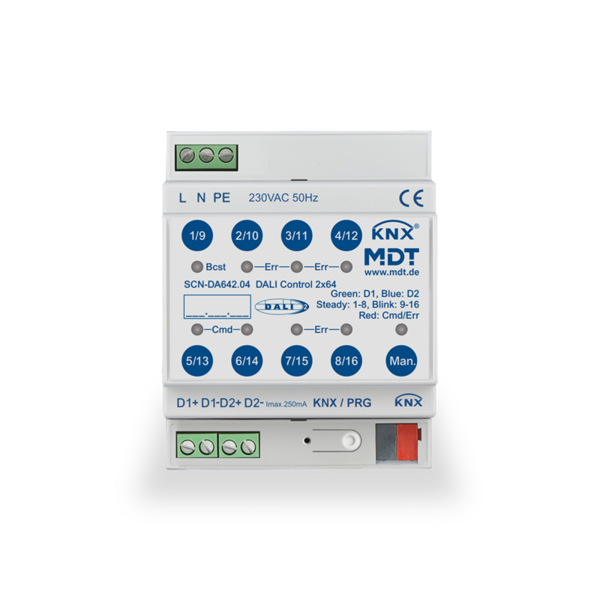 MDT DALI Control 64 Gateway 2 DALI outputs