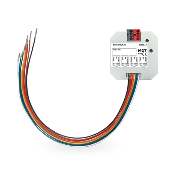 MDT Régulateur de température 4 canaux pour capteur PT1000, appareil encastré