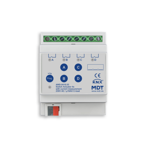 MDT 4-voudige schakelactuator 16A C-belasting met stroommeting | serie .03