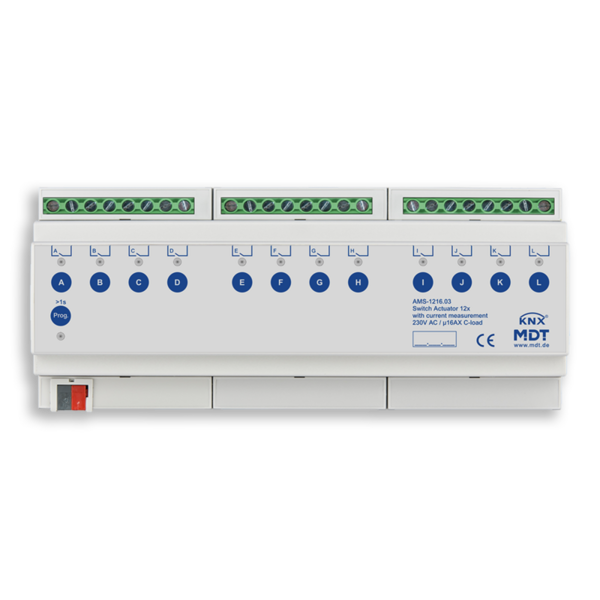 MDT 12-fold switch actuator 16A C Load with current measurement |series .03