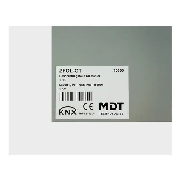 MDT Labeling foil for Glass Push Button Plus | Standard