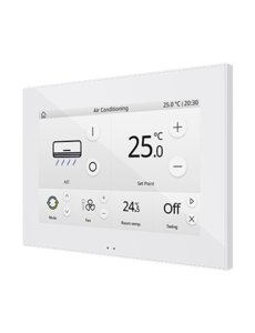 Zennio Z70 v2 Kleur capacitief touchpaneel met 7"-scherm.
