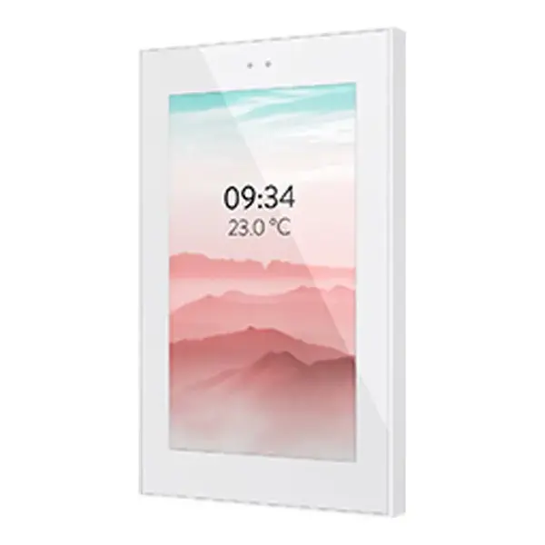 Zennio Z50 Panel táctil capacitivo en color con una pantalla de 5 pulgadas.