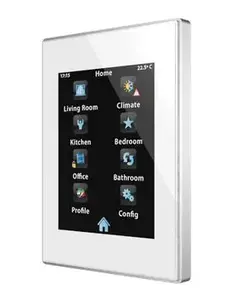 Zennio Z41 Lite  (PVC -Alu Frame) KNX Touchdisplay met temperatuursensor