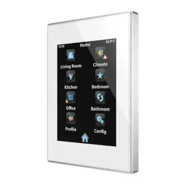 Zennio Z41 Lite (PVC -Alu Frame) KNX Touchdisplay met temperatuursensor