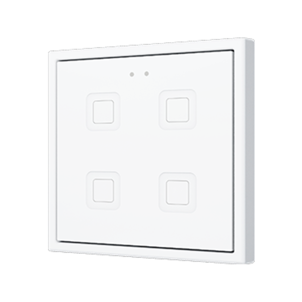 Zennio Tecla 70 X4 Botón pulsador con sensor táctil 4 módulo