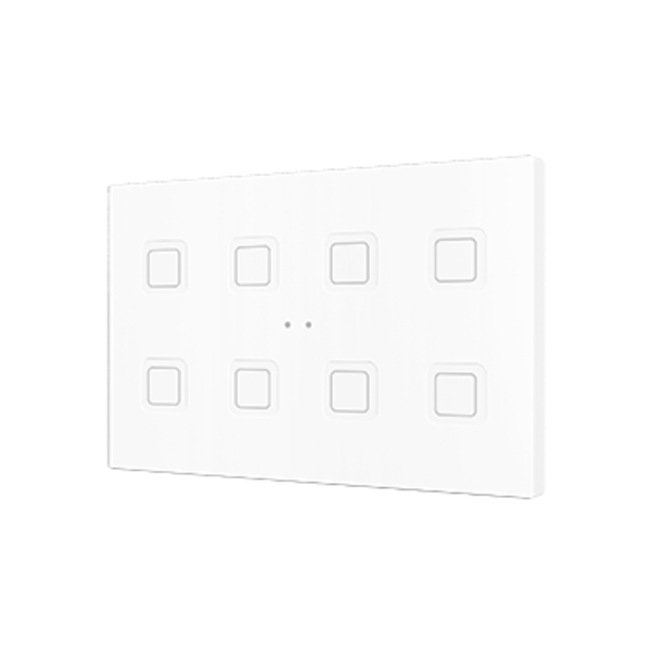 Zennio Tecla XL X8 Tastsensor 8-voudig met thermostaat