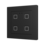 Zennio Tecla 55 X4 Botón pulsador con sensor táctil 4 módulo