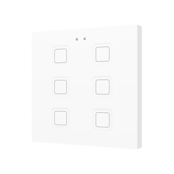 Zennio Tecla 6 touch sensor 6-fold with thermostat
