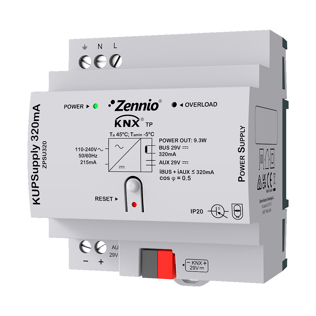 ZPSU320 320mA KNX Universal power supply - KNXwarehouse.com