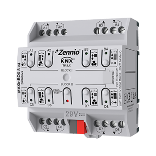 Zennio MAXinBOX 8 v4 | Actuador multifuncional, 8 salidas (16 AC-Load) Secure