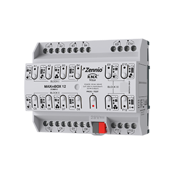 Zennio MAXinBOX 12 | Actuador multifuncional, 12 salidas (16 AC-Load) Secure