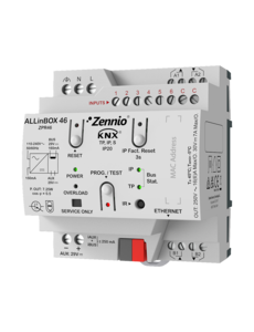 Zennio ALLinBOX 46 Multi-device KNX-IP Interface, 4 outputs, 6 inputs