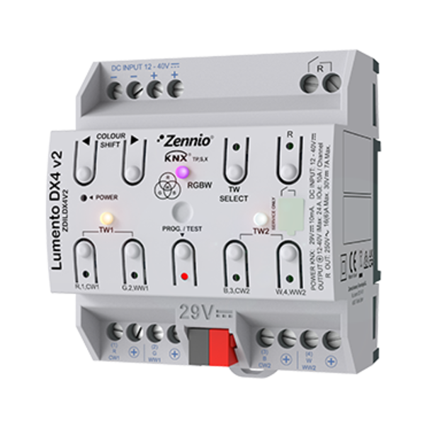 Zennio Lumento DX4 v2  Dimmer PWM CV 4 canali per carichi LED