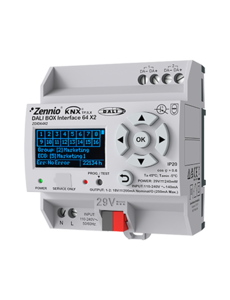 Zennio DALI BOX Interface 64 X2 | Interface KNX DALI 64 reatores, 2 canais