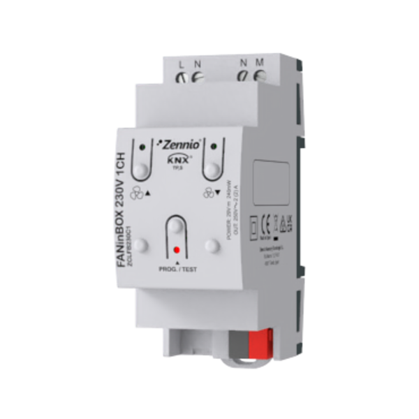 Zennio FANinBOX 230V plafondventilatorcontroller voor 230 VAC ventilatoren