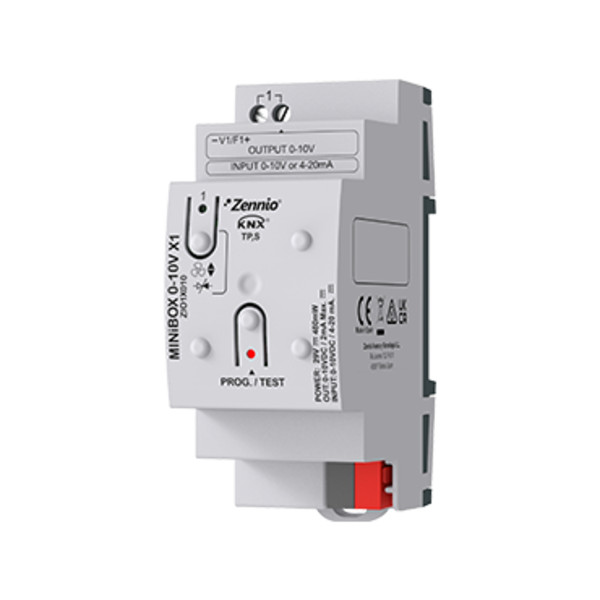 Zennio MINiBOX 0-10V X1 | Universele actuator 1 0-10 V | 1-kanaal